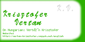 krisztofer vertan business card